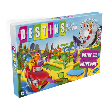 Destins Le jeu de la vie, Jeu de plateau pour la famille, 2 a 4 joueurs, pour enfants, des 8 ans, avec pions colorés, Hasbro Gaming