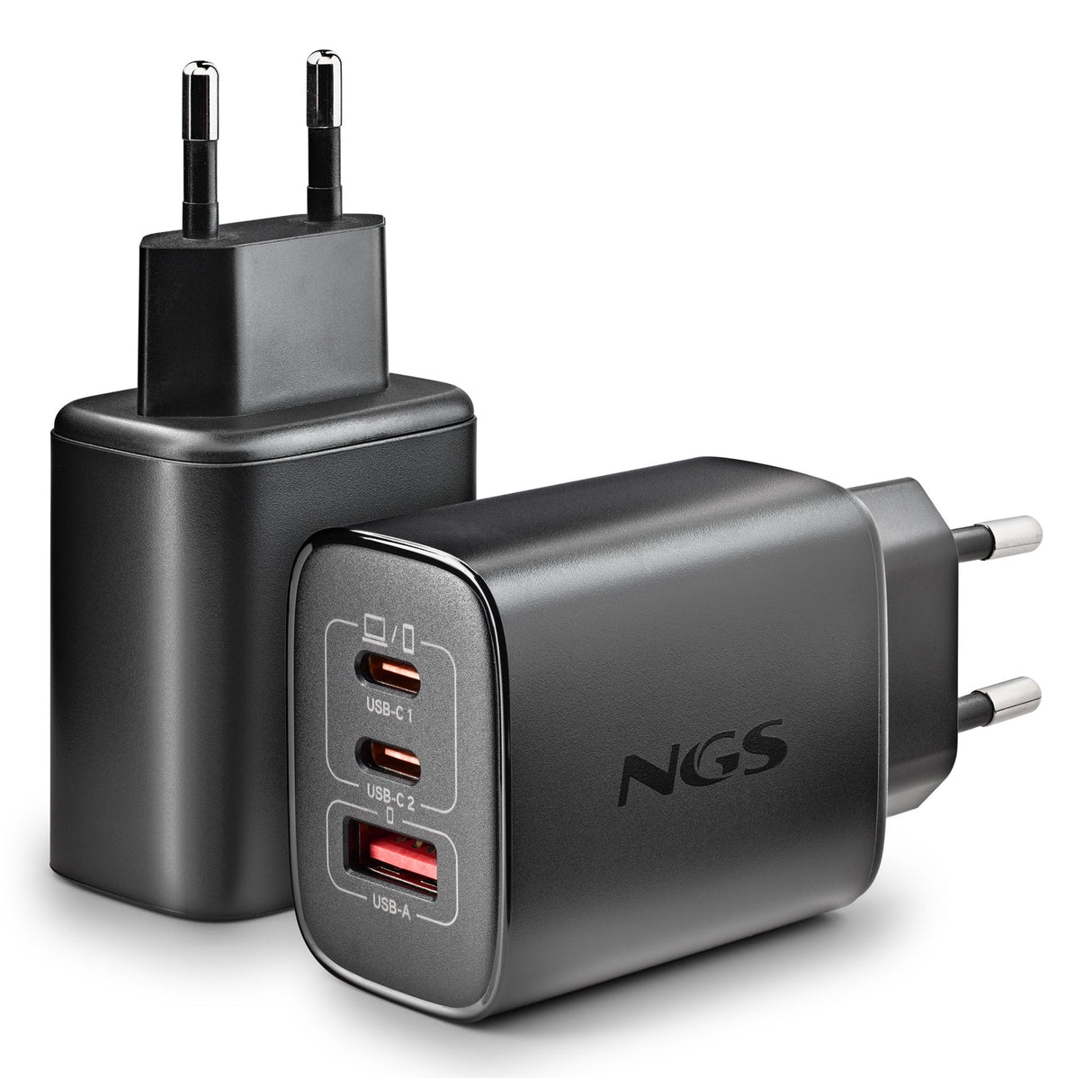 Chargeur secteur NGS Era 2x USB-C + 1x USB-A 65W (Noir)