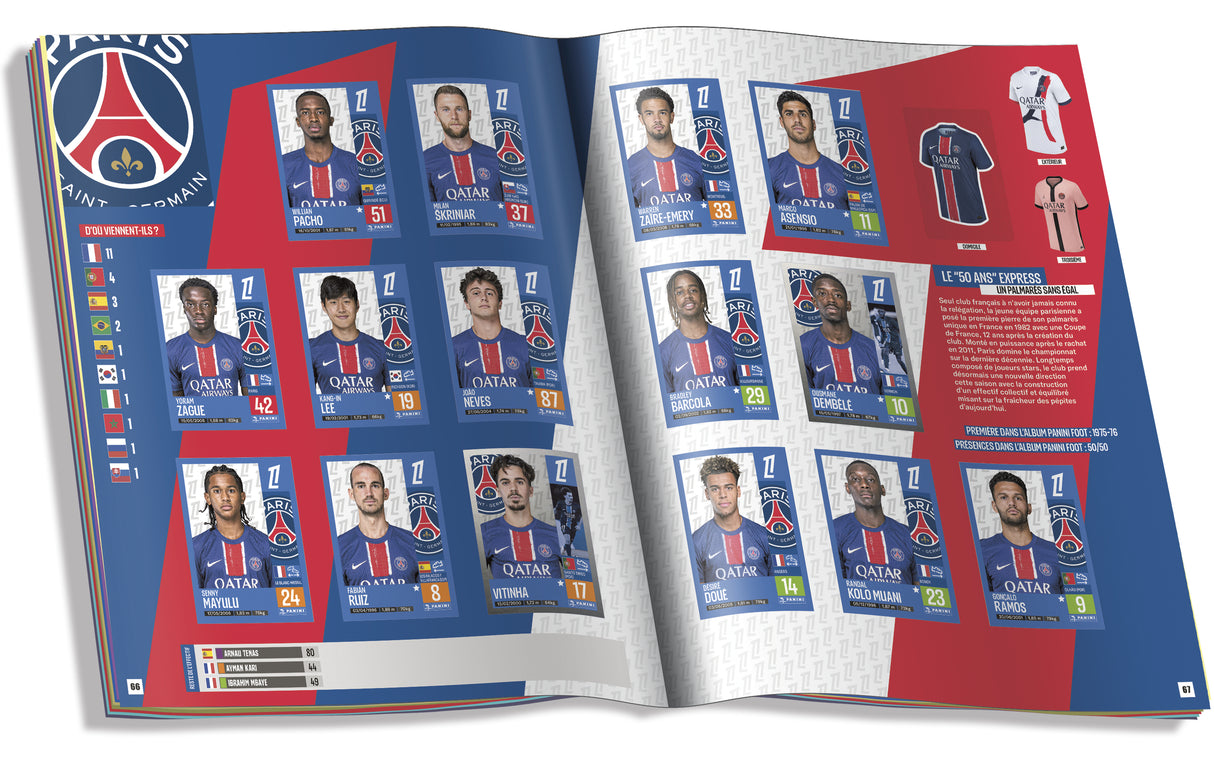 Starter Pack - PANINI - Foot Ligue 1 2024-2025 - McDonald's - Album - 2 pochettes - 1 offerte