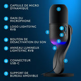 Microphone - Filaire - Logitech G - Yeti GX - Compatible PC et MAC - Noir