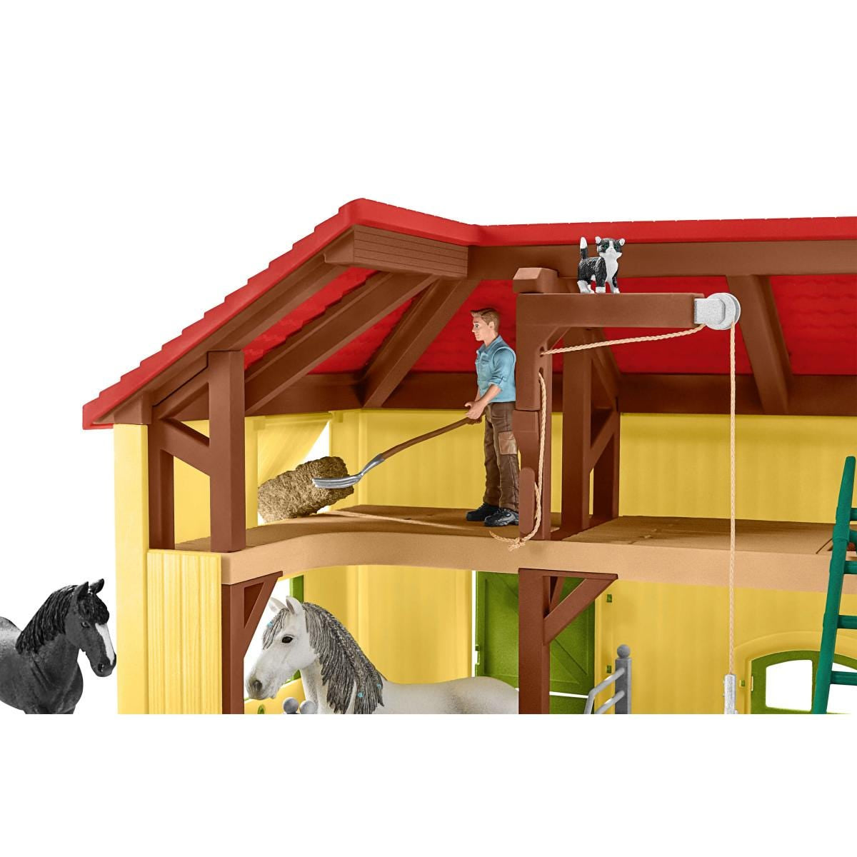 Écurie avec boxes et animaux, coffret de 82 pieces avec chevaux, Schleich 42485 Farm World, Des 4 ans