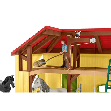 Écurie avec boxes et animaux, coffret de 82 pieces avec chevaux, Schleich 42485 Farm World, Des 4 ans