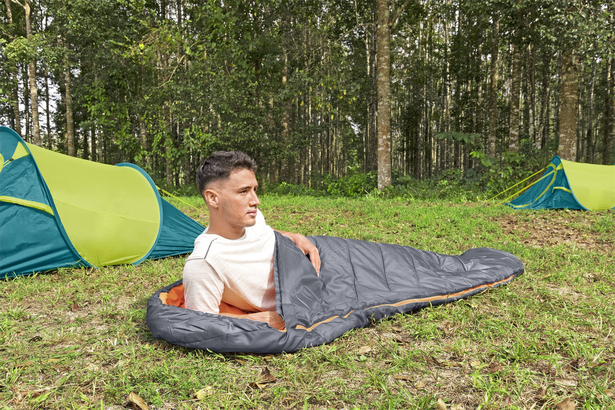 Sac de couchage - BESTWAY - 68103 - 180 x 75 cm - Idéal 3°C a 8°C - Polyester 210T