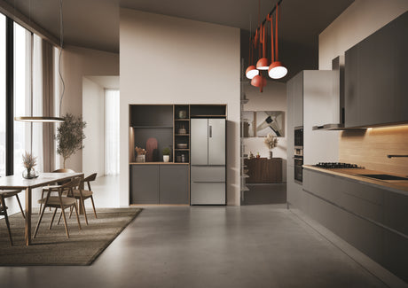 Réfrigérateur multi-portes - HAIER - HFR3718ENMM - Classe E - 402 L (262 + 140) - 37 dB - Inox