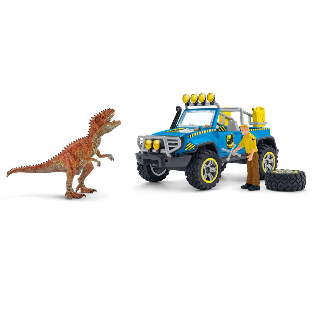 Coffret Voiture tout-terrain avec avant-poste Dino, jouet dinosaure pour enfants, des 4 ans, Schleich 41464 DINOSAURS