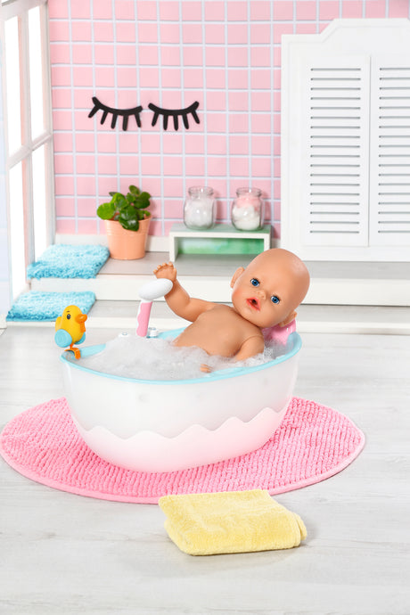 BABY BORN - Baignoire pour poupée - Effets lumineux et sonores - Canard de bain amovible - Des 3 ans et plus
