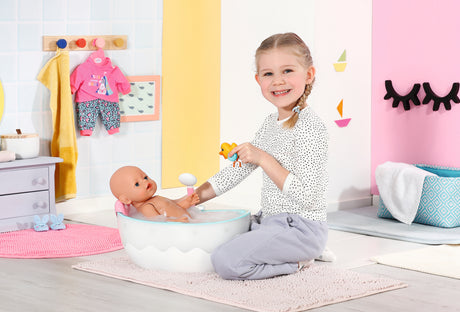 BABY BORN - Baignoire pour poupée - Effets lumineux et sonores - Canard de bain amovible - Des 3 ans et plus