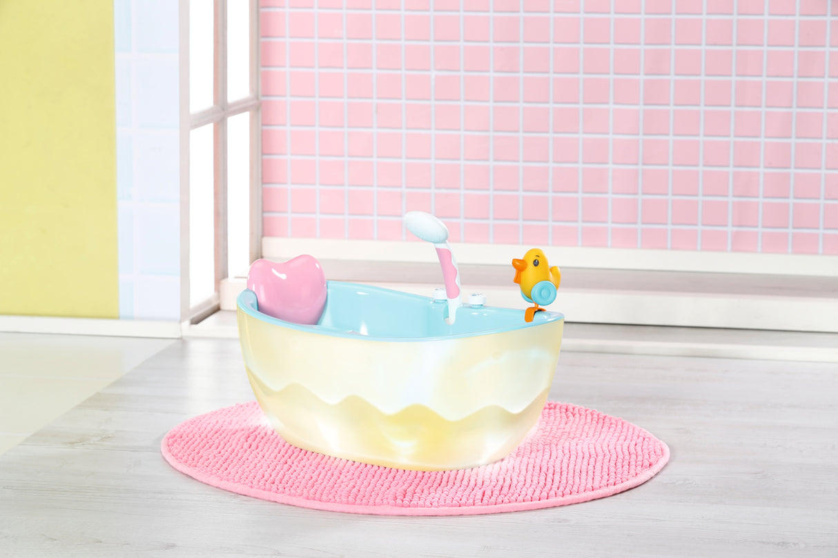 BABY BORN - Baignoire pour poupée - Effets lumineux et sonores - Canard de bain amovible - Des 3 ans et plus