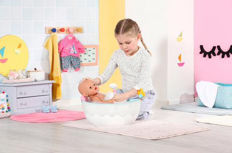 BABY BORN - Baignoire pour poupée - Effets lumineux et sonores - Canard de bain amovible - Des 3 ans et plus