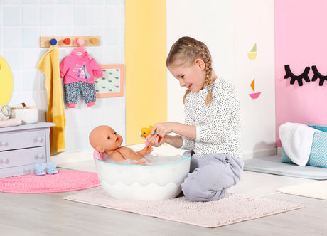 BABY BORN - Baignoire pour poupée - Effets lumineux et sonores - Canard de bain amovible - Des 3 ans et plus
