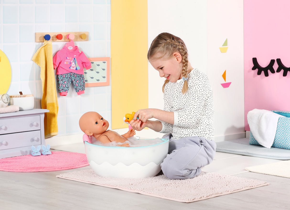 BABY BORN - Baignoire pour poupée - Effets lumineux et sonores - Canard de bain amovible - Des 3 ans et plus
