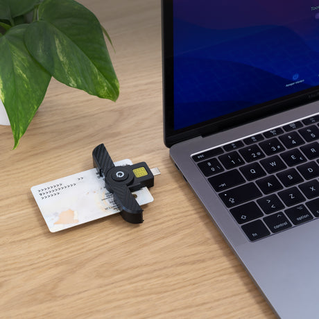 Lecteur de Cartes à puce TooQ TQR-3011B USB-C 2.0 (Noir)