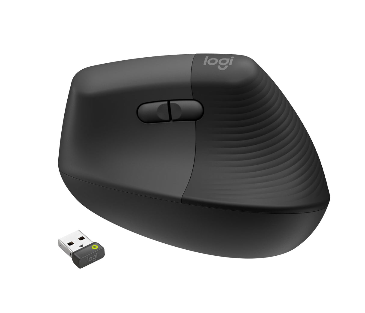 Souris sans fil Bluetooth ergonomique verticale Logitech Lift Business pour droitier (Noir)