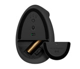 Souris sans fil Bluetooth ergonomique verticale Logitech Lift Business pour droitier (Noir)