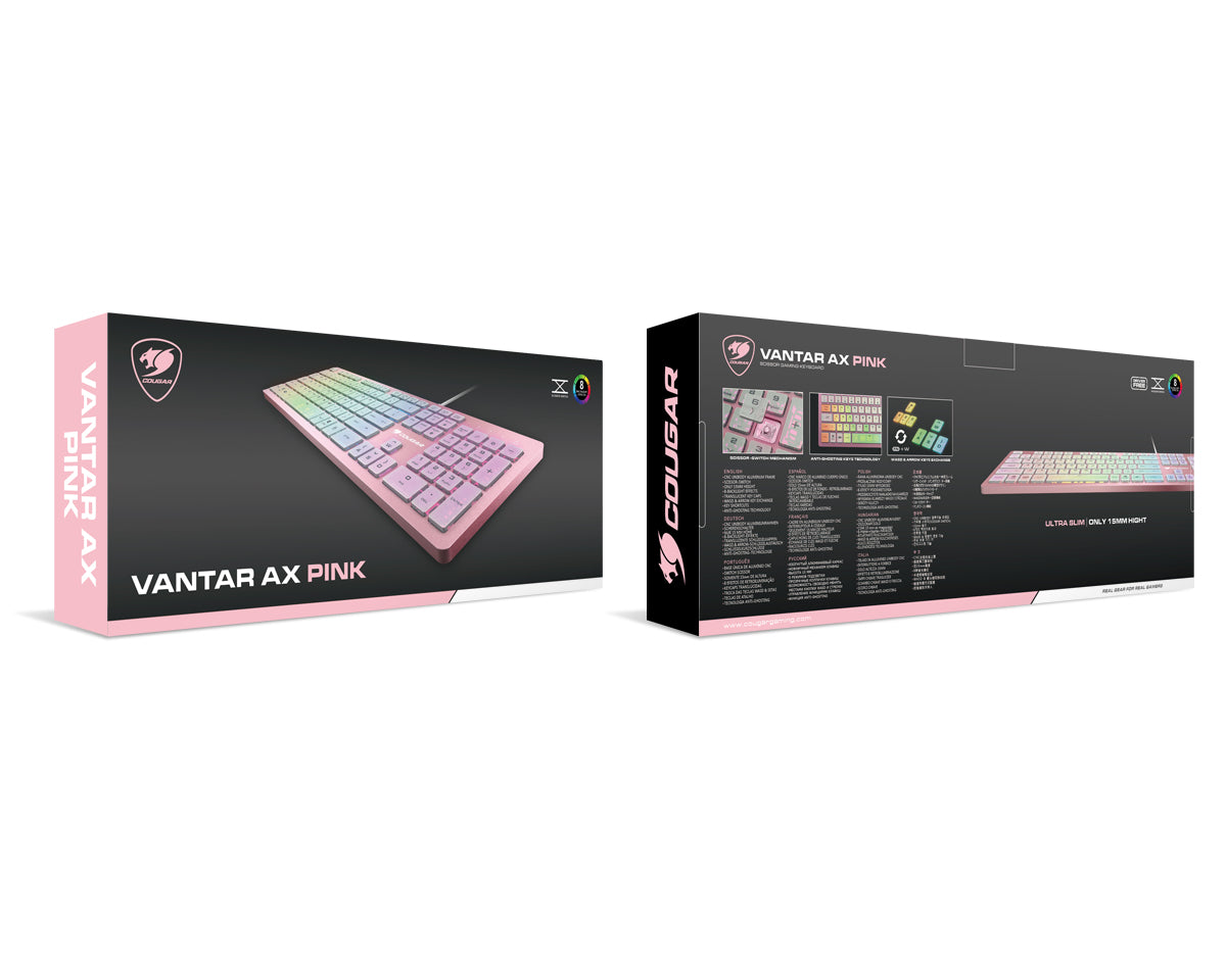 Clavier Gamer Cougar Vantar AX RGB (Rose)