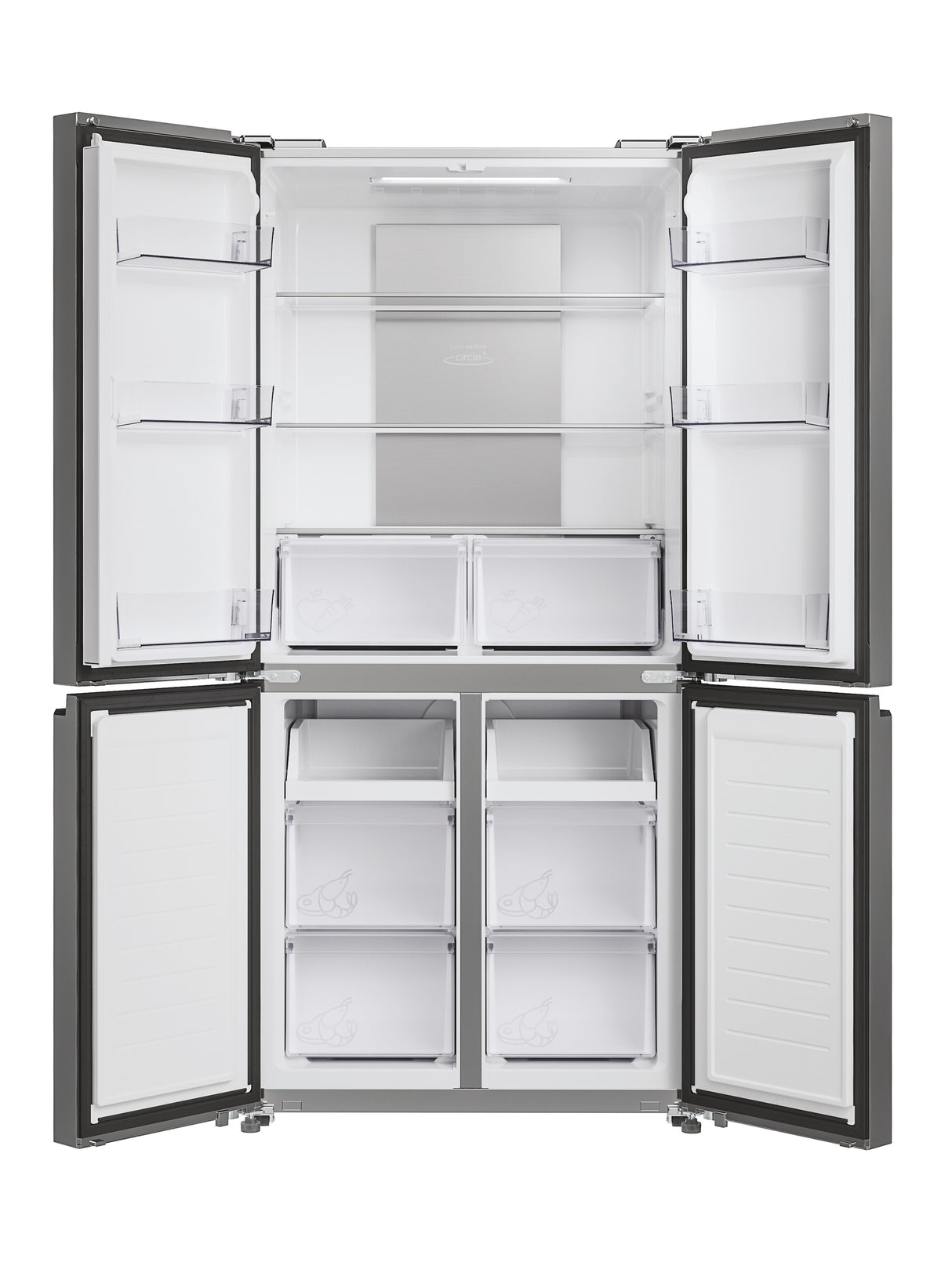 Réfrigérateur multi-portes - CANDY CFQQ5T817EPS - 467L (311L + 156L) - No Frost - Classe E - Silver