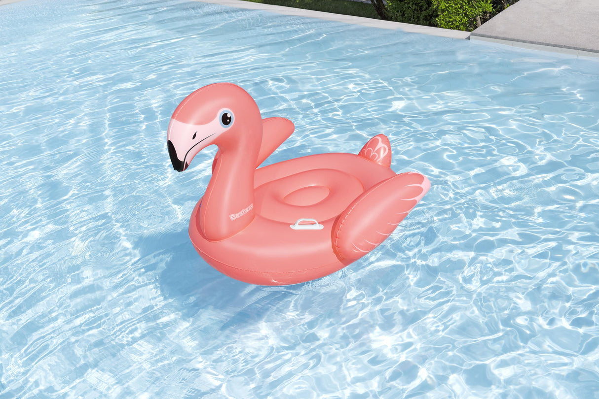 Bouée a chevaucher - Bestway - Flamant rose - 138 x 107 cm