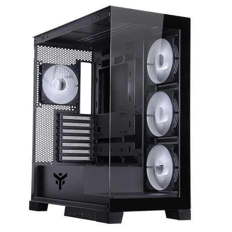 Boitier Moyen Tour ATX iTek Showbui 45 RGB avec panneaux vitrés (Noir)