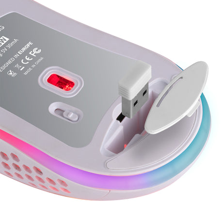 Souris sans fil Gamer Mars Gaming MMW3 RGB (Blanc)