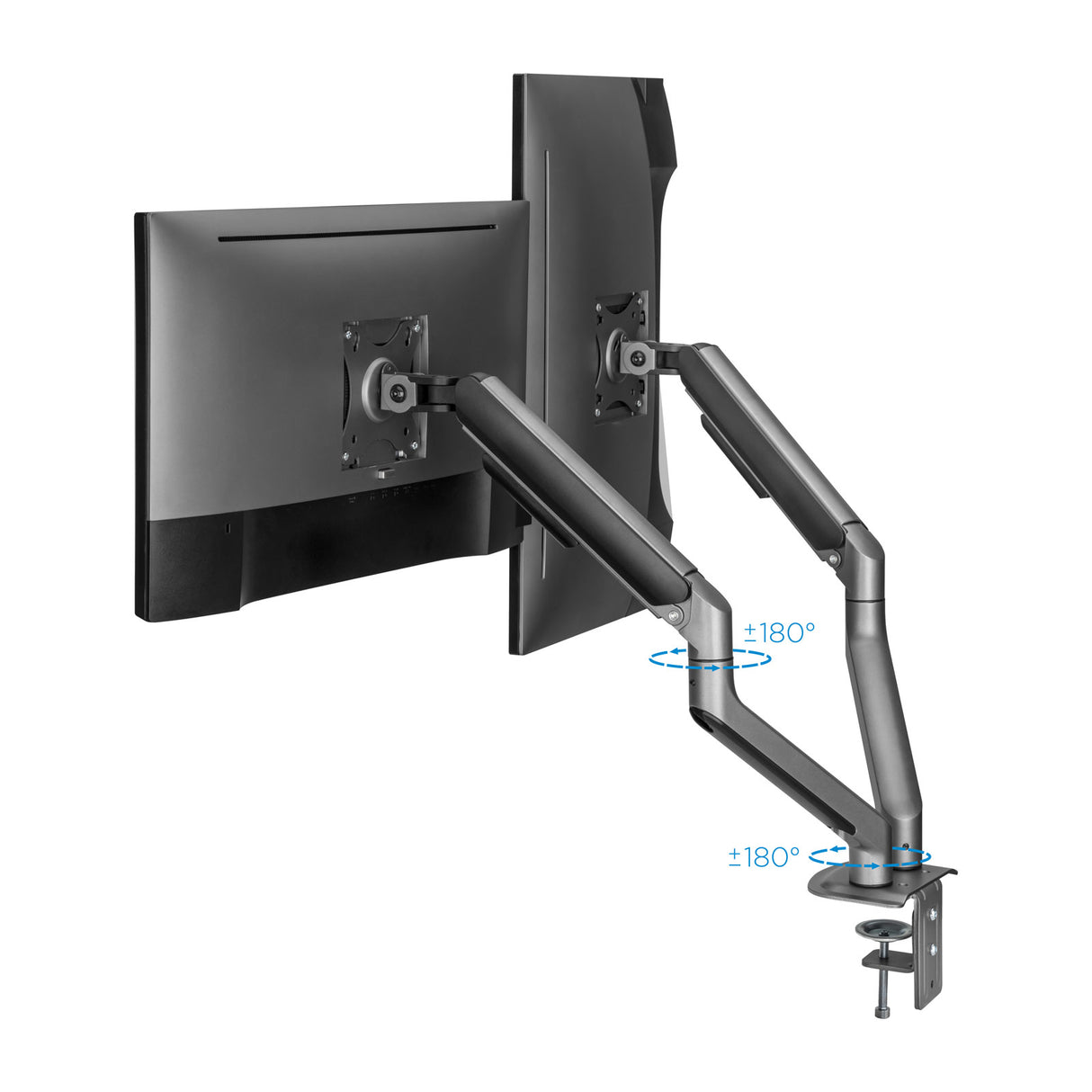 Support double-écran à fixer Tooq  DB4132TNR 17"-32" (9kg max) (Gris)