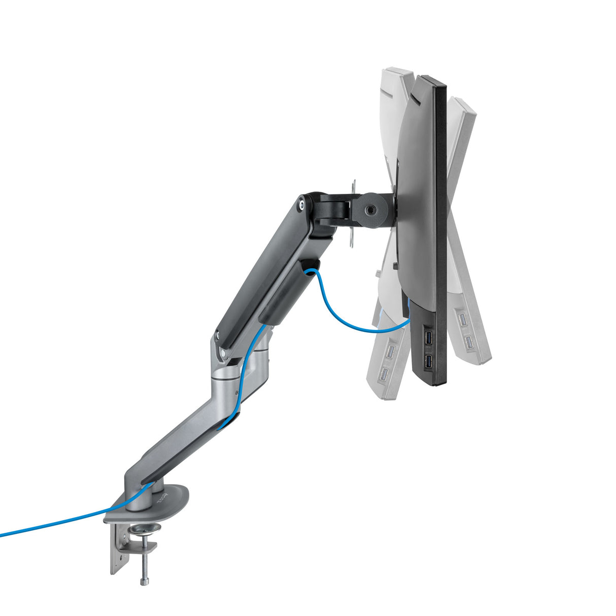 Support double-écran à fixer Tooq  DB4132TNR 17"-32" (9kg max) (Gris)
