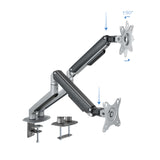 Support double-écran à fixer Tooq  DB4132TNR 17"-32" (9kg max) (Gris)