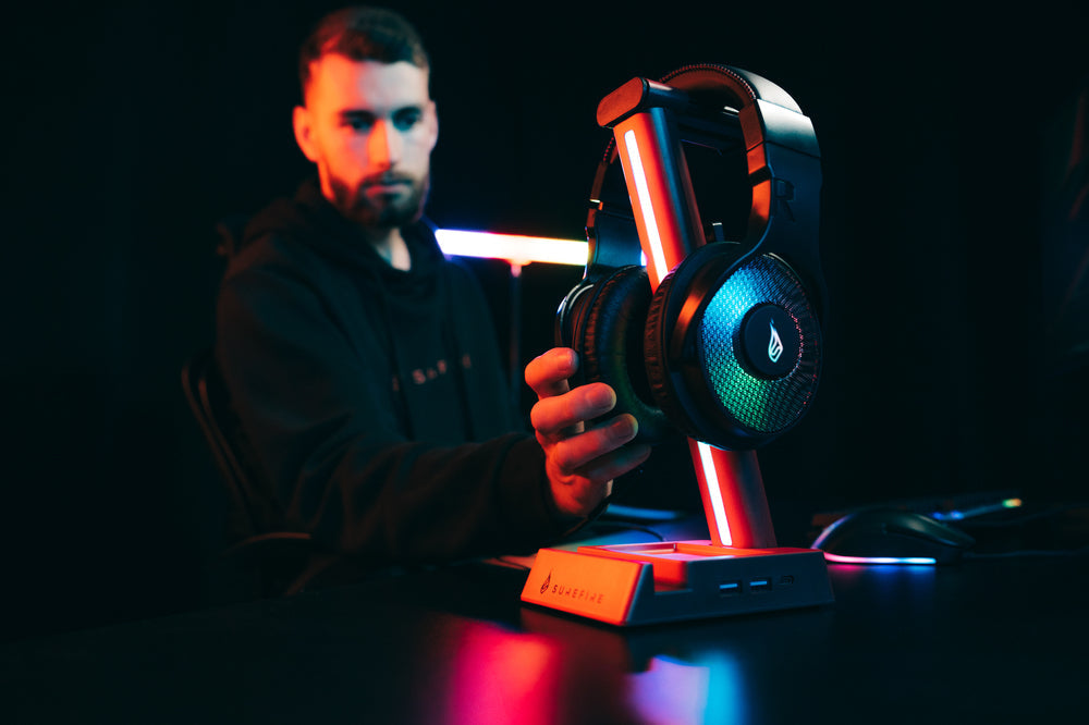 Support Casque Verbatim SureFire Vinson N2 RGB (Rouge)