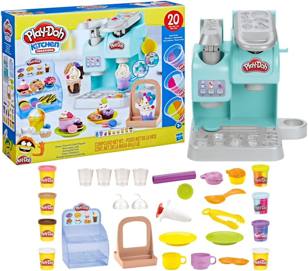 Play-Doh Mon super café, Pâte a modeler, Machine a café jouet pour enfants des 3 ans, Kitchen Creation