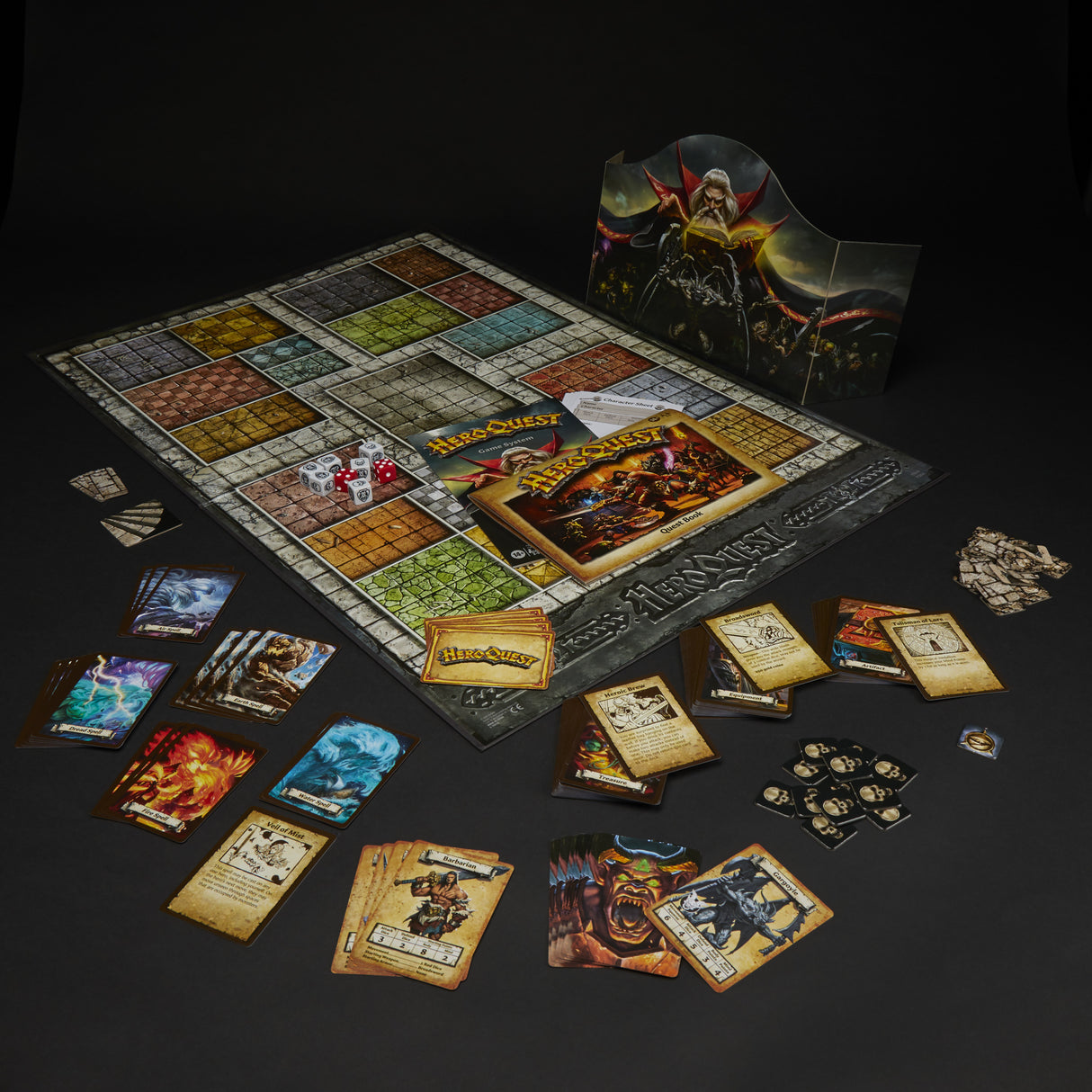 Heroquest Systeme de Jeu, Jeu d'aventures fantastiques styles donjon, Jeu de société, A partir de 14 Ans, 2 a 5 Joueurs