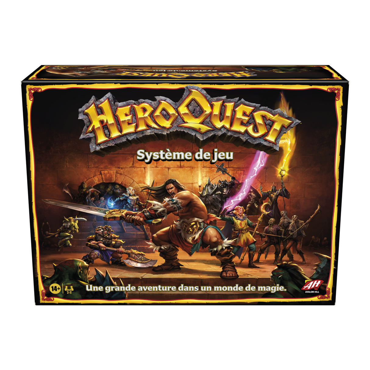 Heroquest Systeme de Jeu, Jeu d'aventures fantastiques styles donjon, Jeu de société, A partir de 14 Ans, 2 a 5 Joueurs