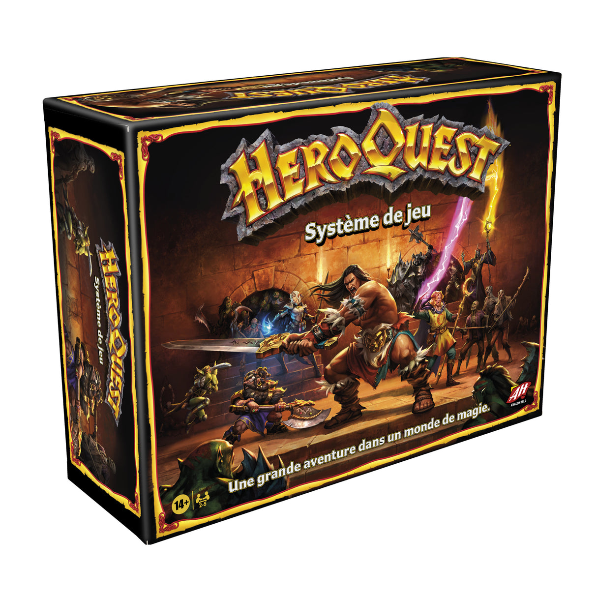 Heroquest Systeme de Jeu, Jeu d'aventures fantastiques styles donjon, Jeu de société, A partir de 14 Ans, 2 a 5 Joueurs