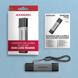 Lecteur de Cartes USB-C 3.2 Axagon CRE-DAC (Gris)