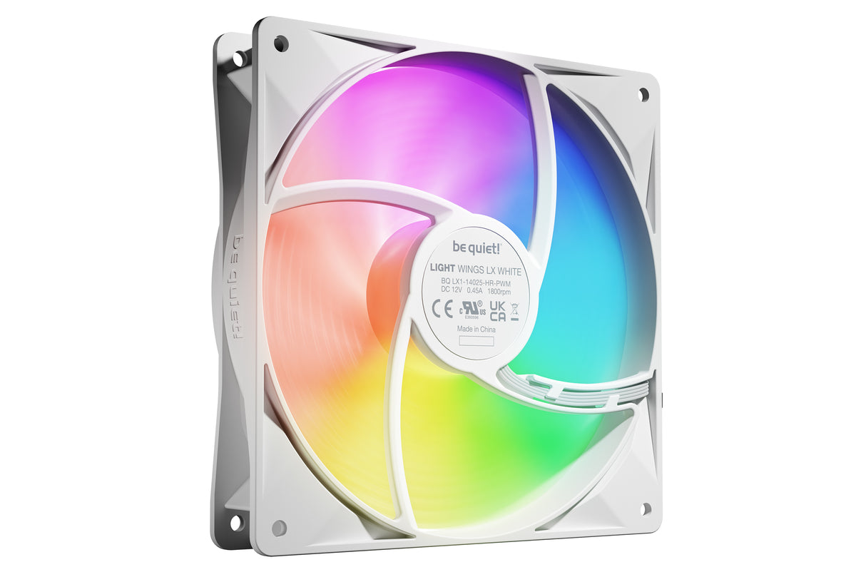 Lot de 3 Ventilateurs de boitier be quiet! Light Wings LX High Speed RGB - 14cm (Blanc)