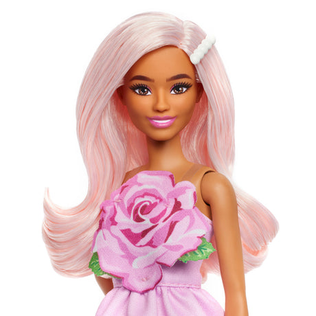 Barbie - Poupée Barbie Fashionistas Robe Sans Bretelle Rose avec accessoires - Barbie - HYT94