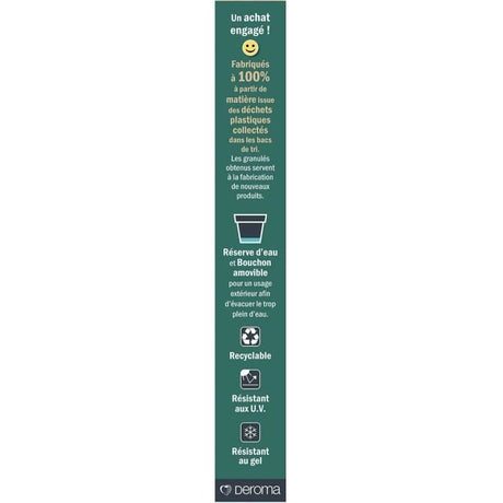 DEROMA Pot de fleurs Vaso Save R -  48 x H43,1 cm - 58L - Blanc