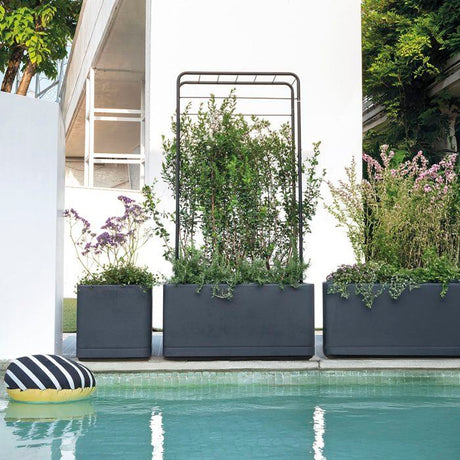Porte-plantes - DEROMA - Cosmo - 78 x H 155 cm - Métal - Gris