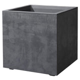DEROMA Pot de fleurs Cube Millennium R - 39 x H39,1 cm - Anthracite - A réserve d'eau