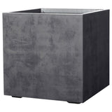 DEROMA Pot de fleurs Cube Millennium R - 49 x H49,5 cm - Anthracite - A réserve d'eau - Roulettes