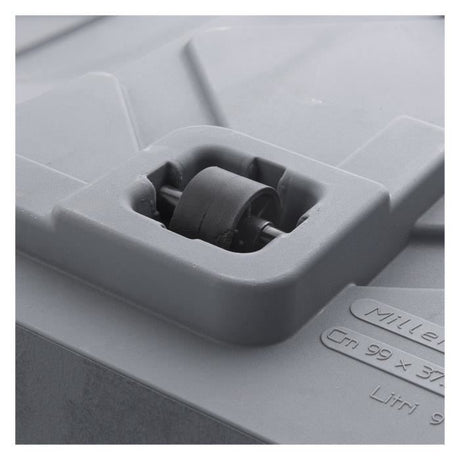 DEROMA Pot de fleurs Cube Millennium R - 49 x H49,5 cm - Anthracite - A réserve d'eau - Roulettes