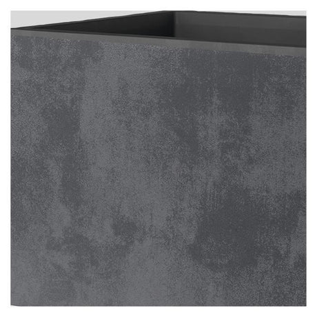 DEROMA Pot de fleurs Cube Millennium R - 49 x H49,5 cm - Anthracite - A réserve d'eau - Roulettes