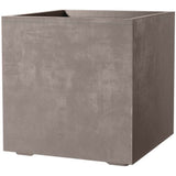 Pot de fleurs carré - DEROMA - Millennium - 80 L - 49 cm - A réserve d'eau et roulettes - Marron