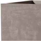 Pot de fleurs carré - DEROMA - Millennium - 80 L - 49 cm - A réserve d'eau et roulettes - Marron