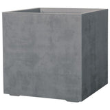 DEROMA Pot de fleurs Cube Millennium R - 49 x h49,5 cm - Ashgrey - A réserve d'eau - Roulettes