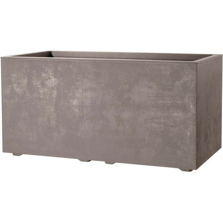 Pot de fleurs rectangulaire - DEROMA - Millennium - 73 L - 79 cm - A réserve d'eau - Marron