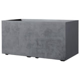 DEROMA Jardiniere Muret Millennium R - Ashgrey - 78,5x39 x h39,1 cm - A réserve d'eau