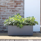 DEROMA Jardiniere Muret Millennium R - 59x25 x h25 cm - Ashgrey - A réserve d'eau