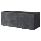 DEROMA Jardiniere Muret Millennium R - 99 x h39 cm - Anthracite - A réserve d'eau - Roulettes