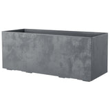 DEROMA Jardiniere Muret Millennium R - Ashgrey - 99 x h39 cm - A réserve d'eau - Roulettes