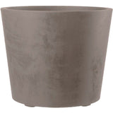 Pot de fleurs rond - DEROMA - Millennium - 79 L - Ø 50 cm - A réserve d'eau et roulettes - Marron