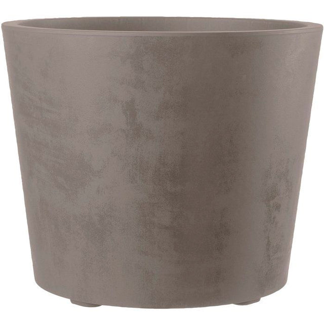 Pot de fleurs rond - DEROMA - Millennium - 79 L - Ř 50 cm - A réserve d'eau et roulettes - Marron
